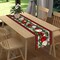 72 Inches Linen Red and Black Buffalo Check Plaid Christmas Table Runner Long Seasonal Winter Christmas Xmas Holiday Farmhouse Style Table Decoration
